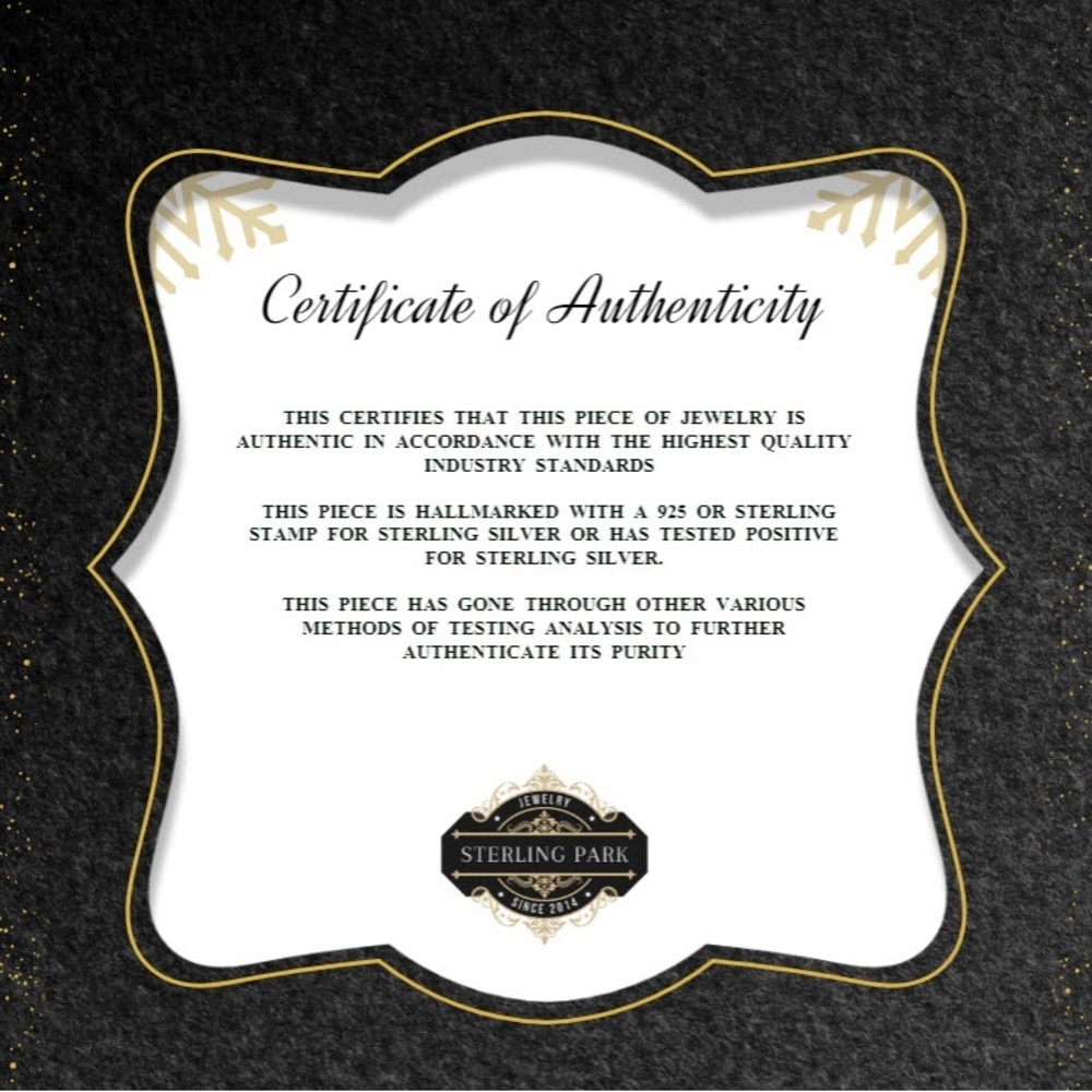 Blue Faux Sapphire (CZ) Dangle Cross Hook Earrings in Sterling Silver Vi… - Picture 7 of 7